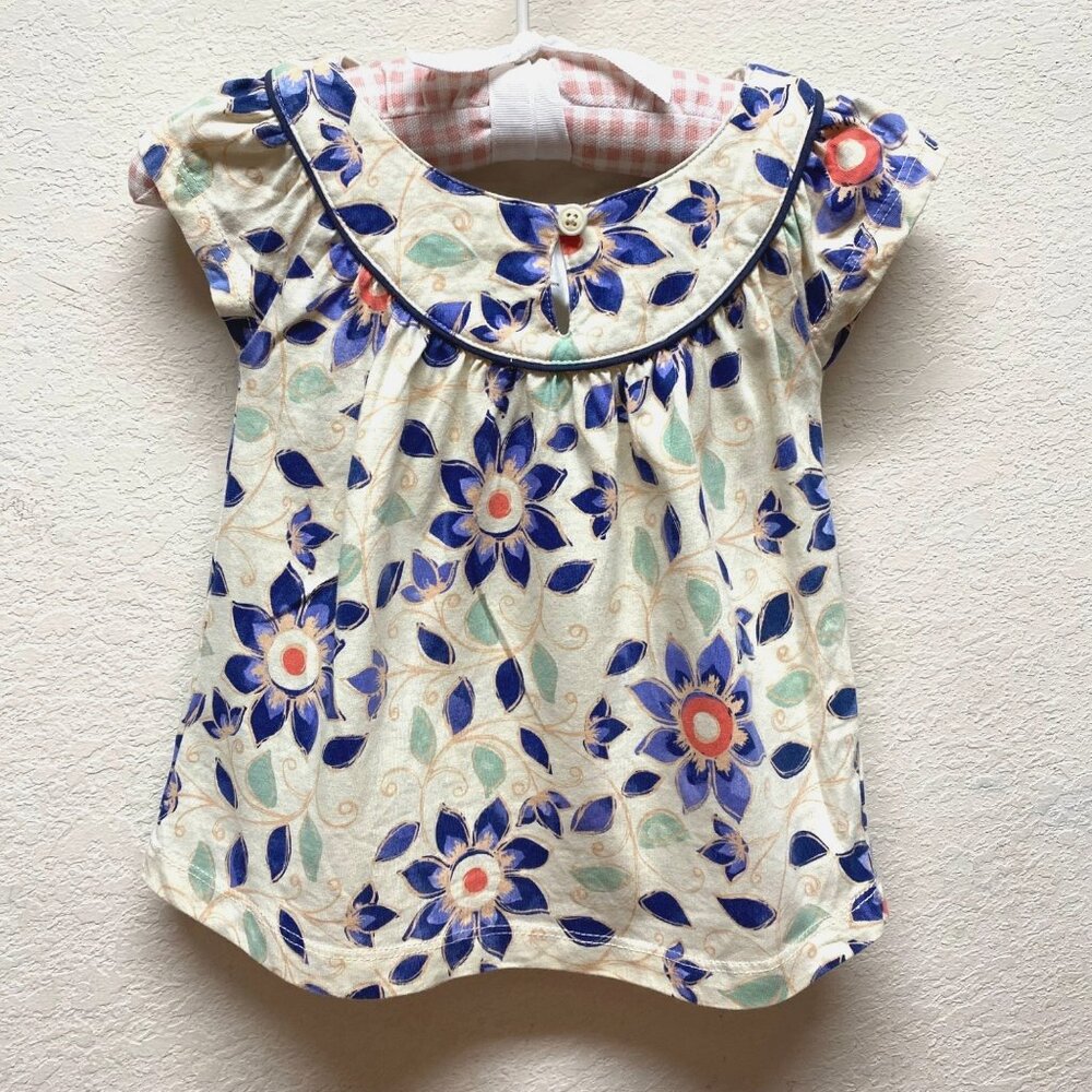 TEA collection baby girl dress‎ size 3-6 blue floral (no bottoms)